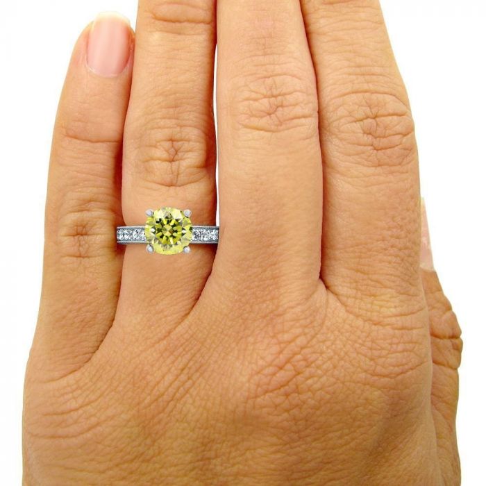 1 ct cheap yellow diamond ring