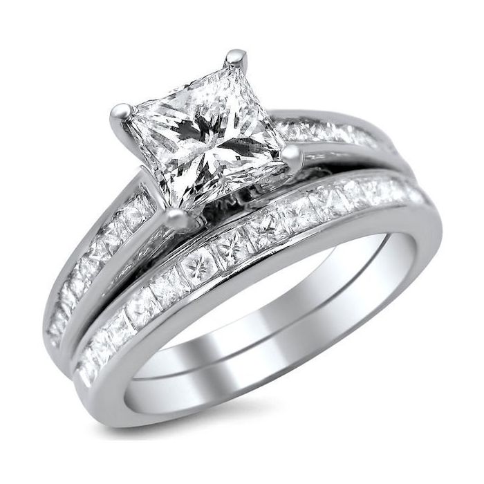 Jeff Cooper Channel-Set Princess Cut Engagement Ring 3102