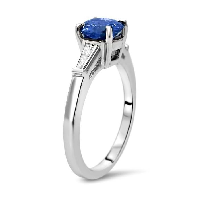 Sapphire and diamond baguette ring new arrivals