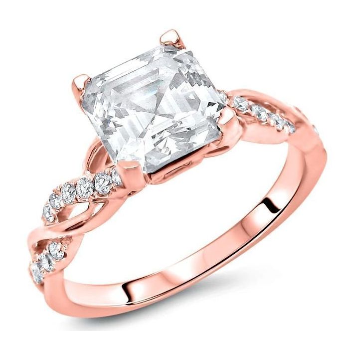 green emerald velvet dress The Julia Engagement Ring 14K Rose Gold 2D Halo w/ Under Halo and Diam –  David's House of Diamonds