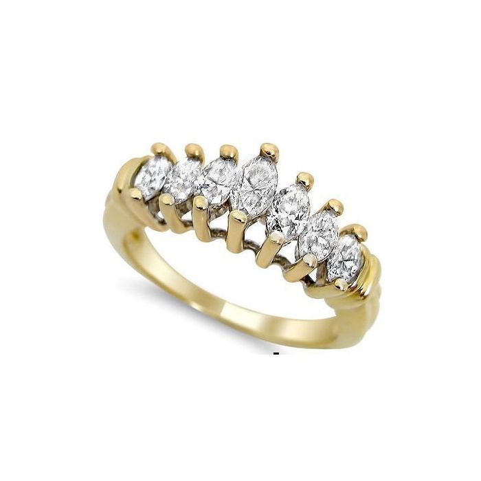Marquise diamond discount anniversary band