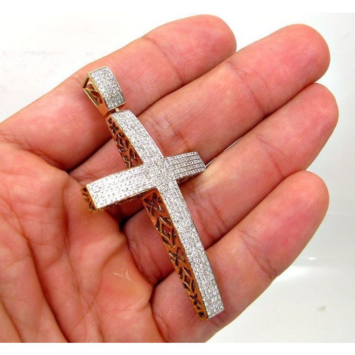 Pave diamond cross shop