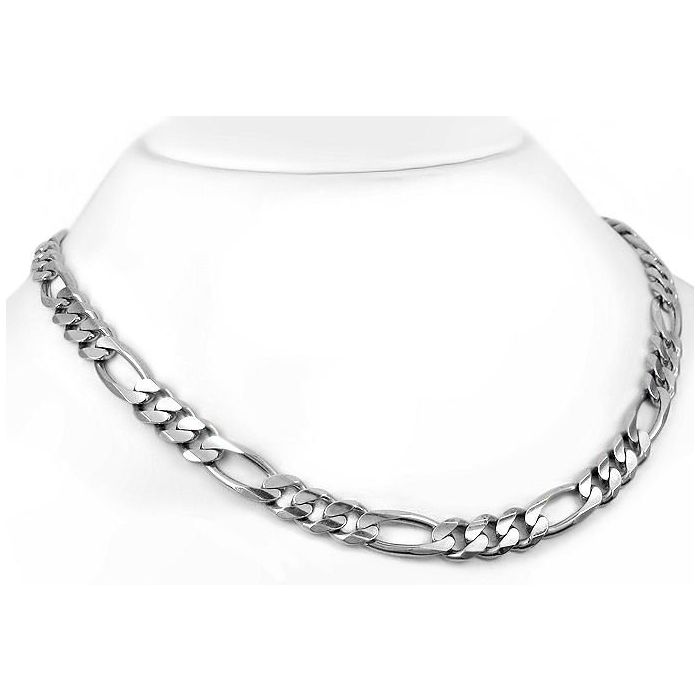 Figaro Chain Gold 24k Solid Gold GF 6mm Italian Figaro Link Chain