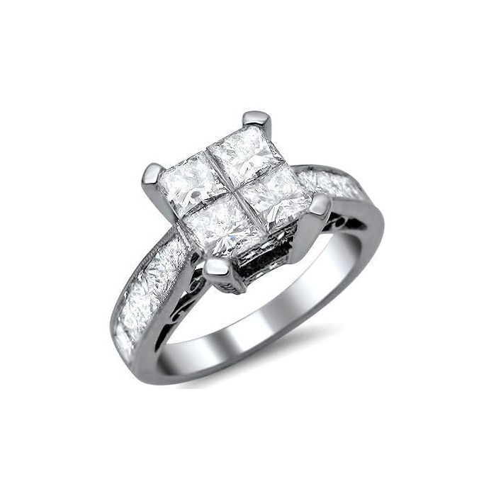 Quad princess cut engagement rings store