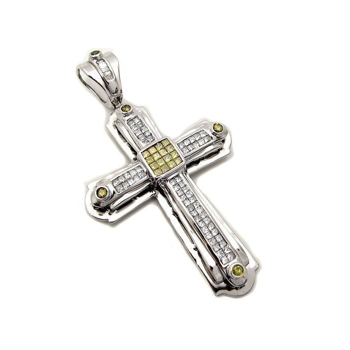 Yellow diamond cross on sale