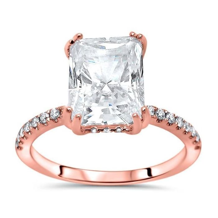 Certified 2.55Ct Round Cut Diamond 14K White Gold Engagement & Wedding Ring Set 