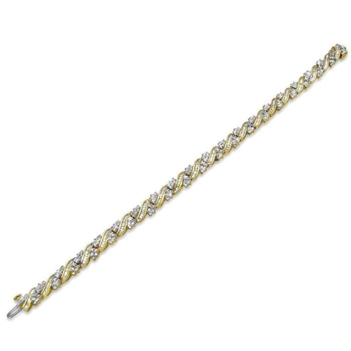 Buy 10.00 Carat (ctw) 10K Yellow Gold Round Lab Grown Diamond Ladies Tennis  Bracelet 10 CT Online at Dazzling Rock
