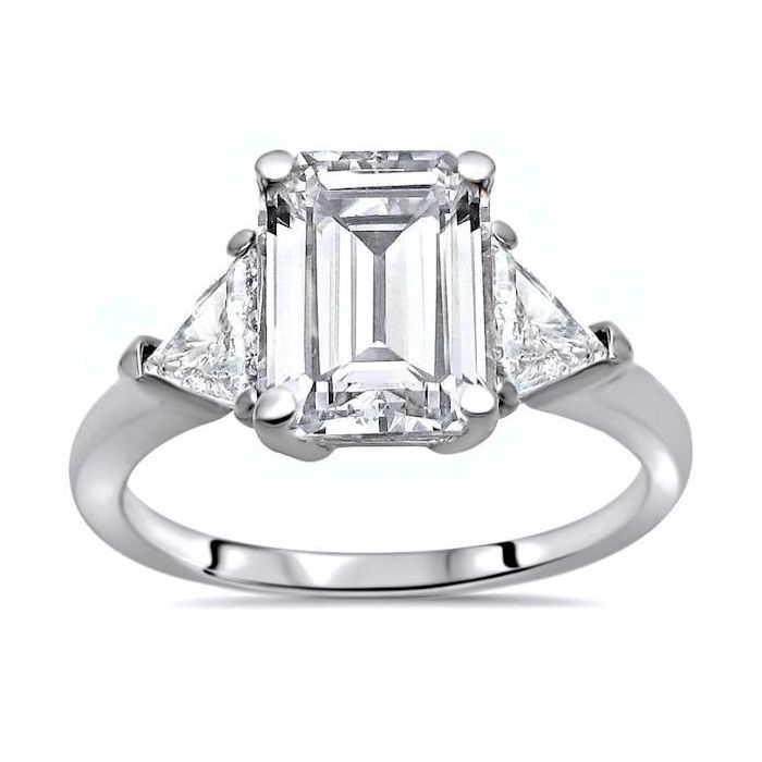 6x4MM Octagon Cut Emerald and 1/3 Ctw Round Cut Diamond Ring | Becker's  Jewelers | Burlington, IA