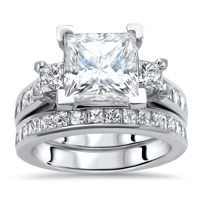 Jeff Cooper Channel-Set Princess Cut Engagement Ring 3102