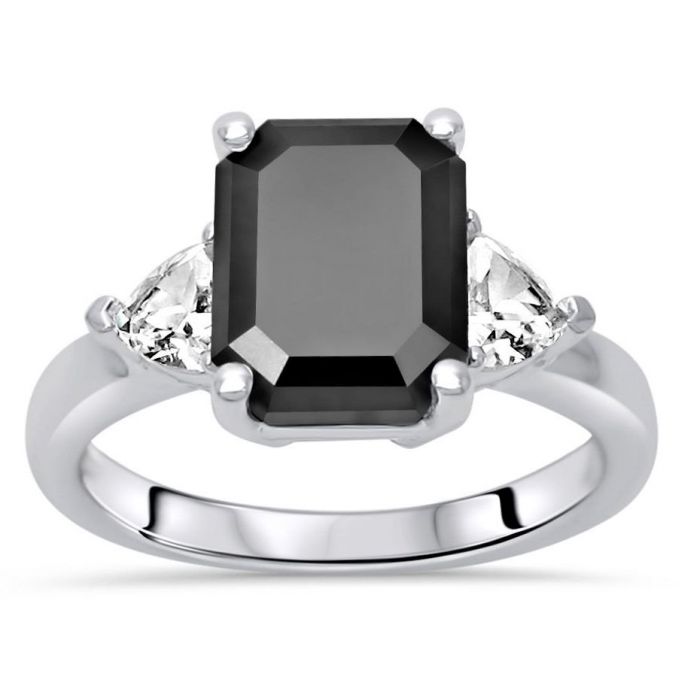 Black sapphire and diamond ring sales