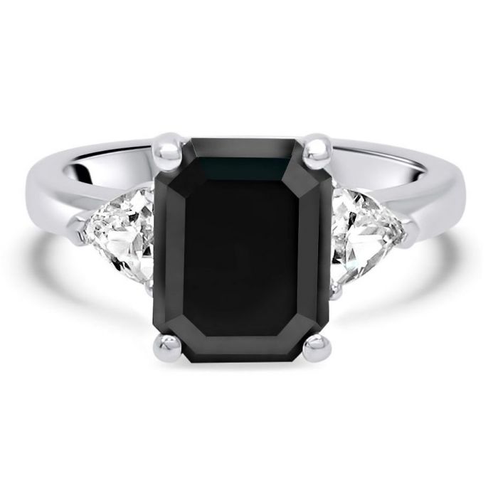 Black and white sapphire rings on sale
