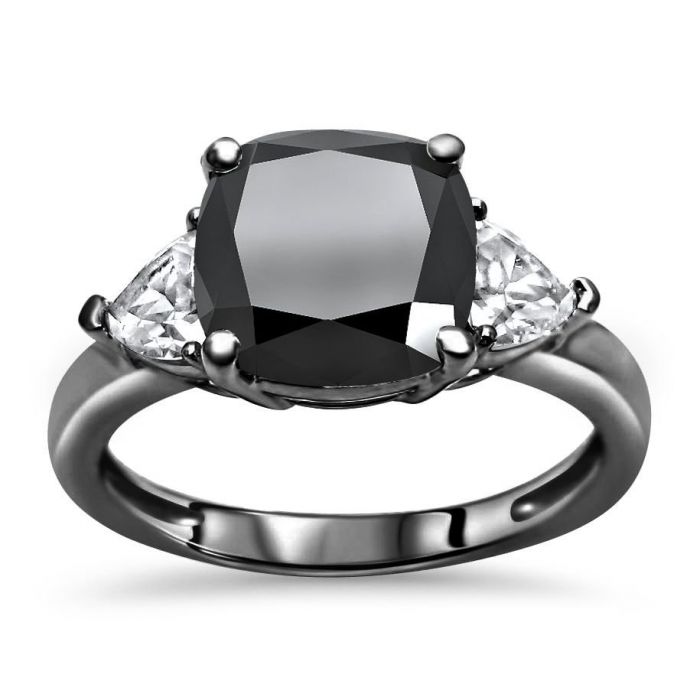 3 carat black store diamond engagement ring