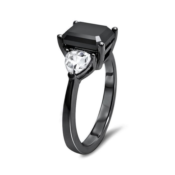 ★SENTIMENTS★ NO.457 [BLACK] RING Amazon.com: 3MM Black Promise Rings with Cubic Zirconia