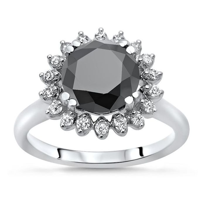Black diamond sunflower ring sales