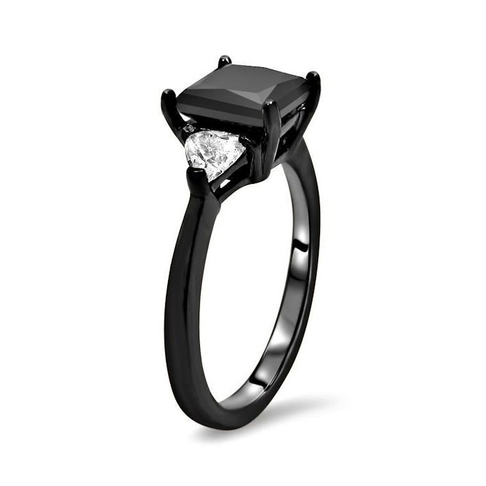 Three Stone 10.08 CT Princess Center Engagement Ring in Platinum | New York  Jewelers Chicago