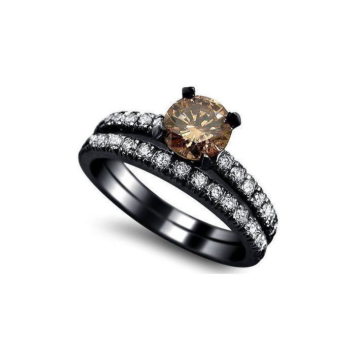 Fancy black diamond engagement rings sale
