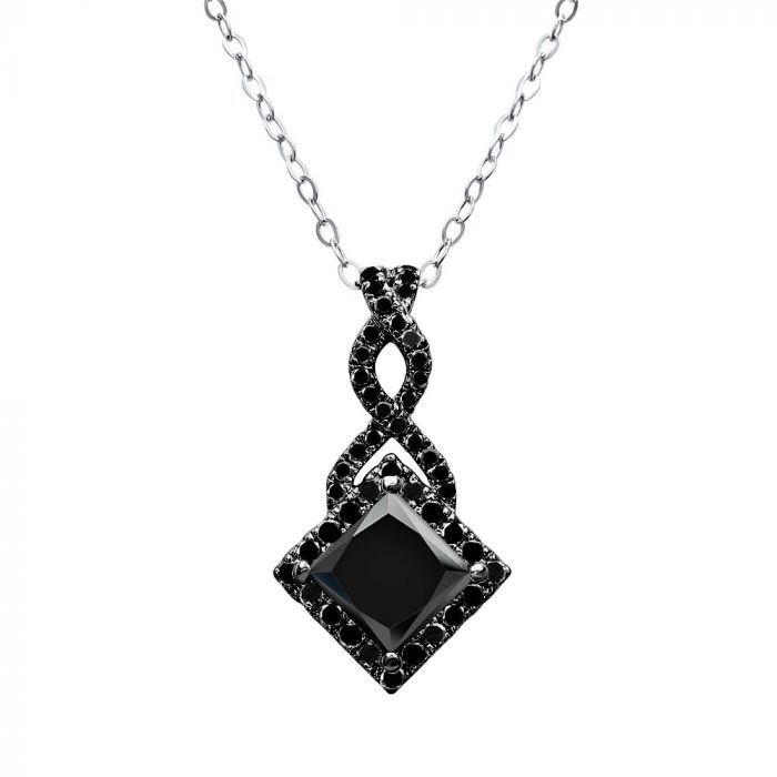 Black diamond infinity necklace sale