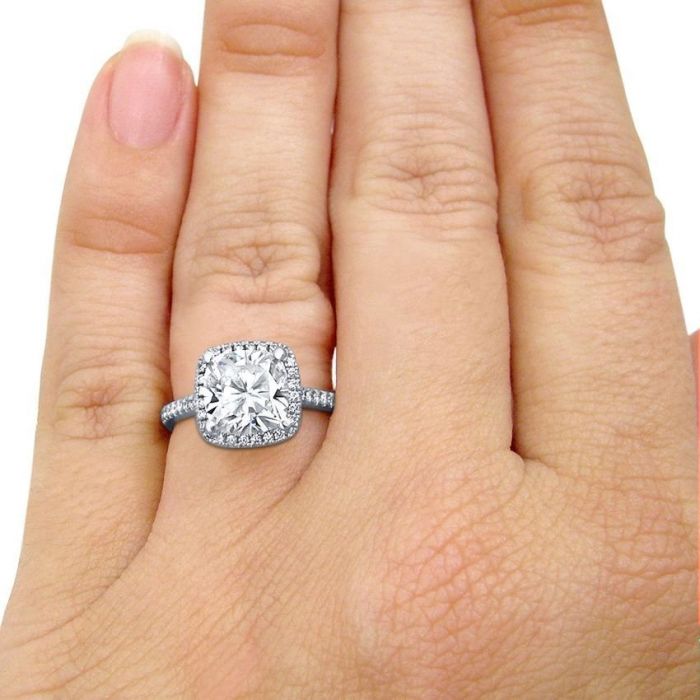 8mm cushion outlet moissanite