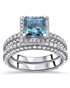 Blue diamond engagement rings for sale deals
