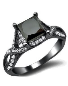 unique engagement rings black diamonds