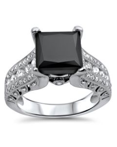 Black Diamond Engagement Rings