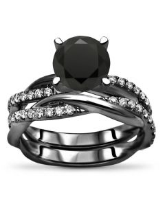 Black Diamond Matching Ring Set